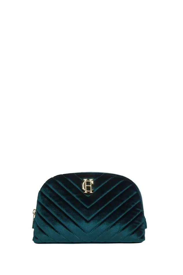 Holland Cooper Bags Women Chelsea Makeup Bag Emerald Velvet