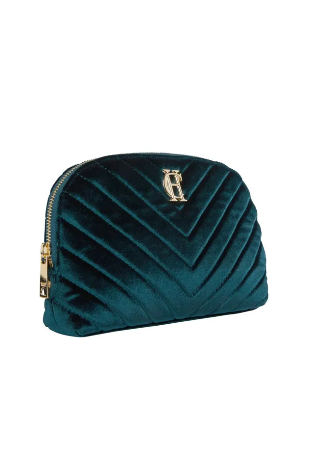 Holland Cooper Bags Women Chelsea Makeup Bag Emerald Velvet Holland Cooper Bags Women Chelsea Makeup Bag Emerald Velvet