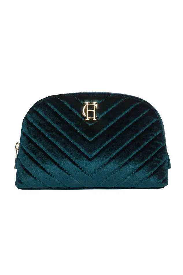 Holland Cooper Bags Women Chelsea Makeup Bag Emerald Velvet Holland Cooper Bags Women Chelsea Makeup Bag Emerald Velvet