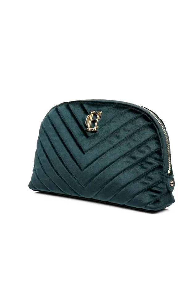 Holland Cooper Bags Women Chelsea Makeup Bag Emerald Velvet Holland Cooper Bags Women Chelsea Makeup Bag Emerald Velvet