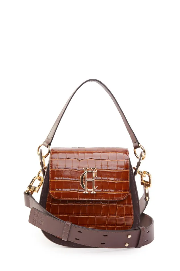 Holland Cooper Bags Women Chelsea Saddle Bag Tan Croc