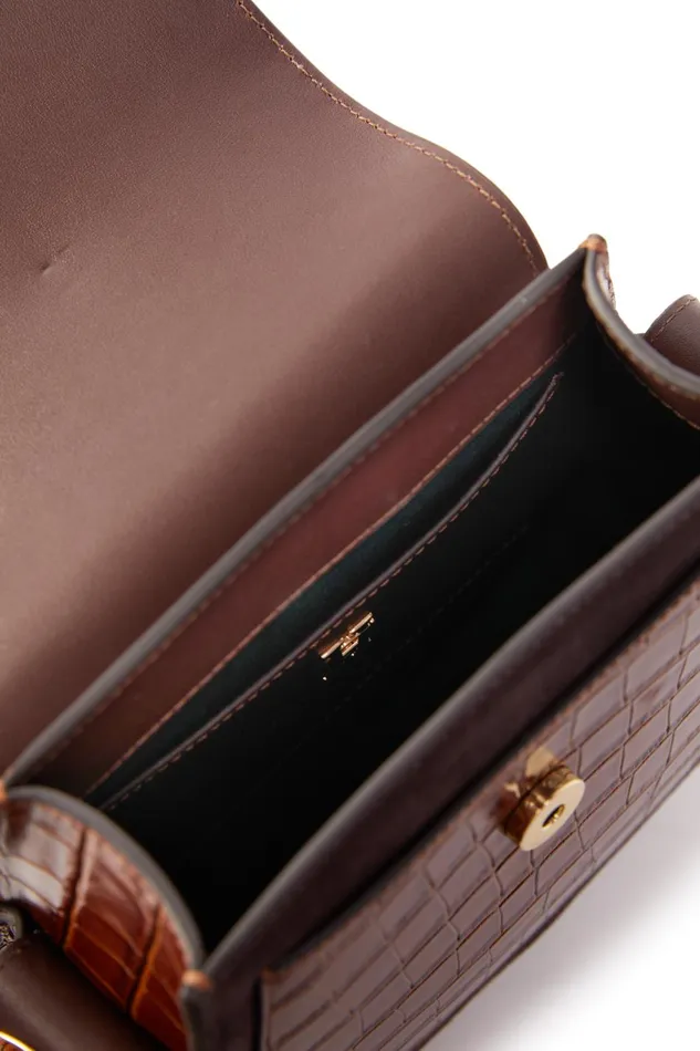 Holland Cooper Bags Women Chelsea Saddle Bag Tan Croc Holland Cooper Bags Women Chelsea Saddle Bag Tan Croc
