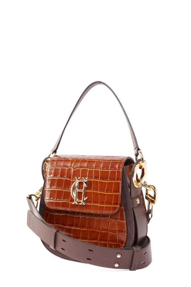 Holland Cooper Bags Women Chelsea Saddle Bag Tan Croc Holland Cooper Bags Women Chelsea Saddle Bag Tan Croc