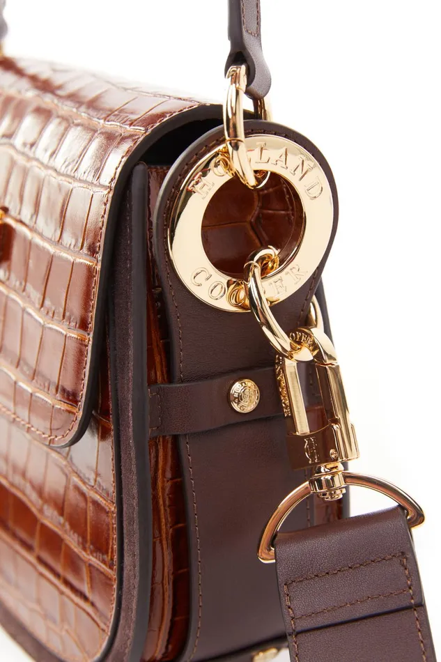 Holland Cooper Bags Women Chelsea Saddle Bag Tan Croc Holland Cooper Bags Women Chelsea Saddle Bag Tan Croc