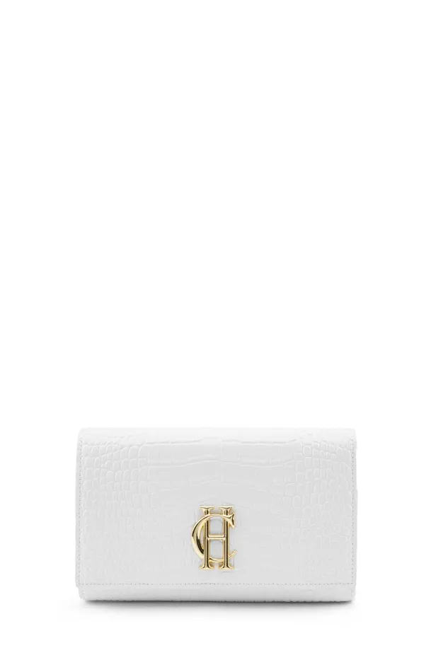 Holland Cooper Bags Women Highbury Clutch Bag White Croc