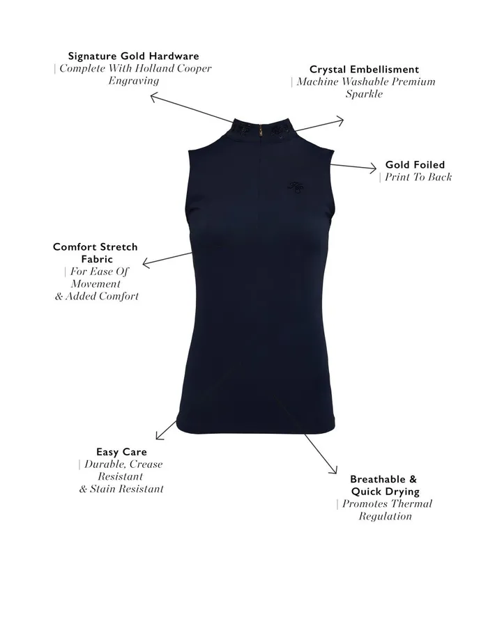 Holland Cooper Base Layers Women Crystal Sleeveless Base Layer Ink Navy Holland Cooper Base Layers Women Crystal Sleeveless Base Layer Ink Navy