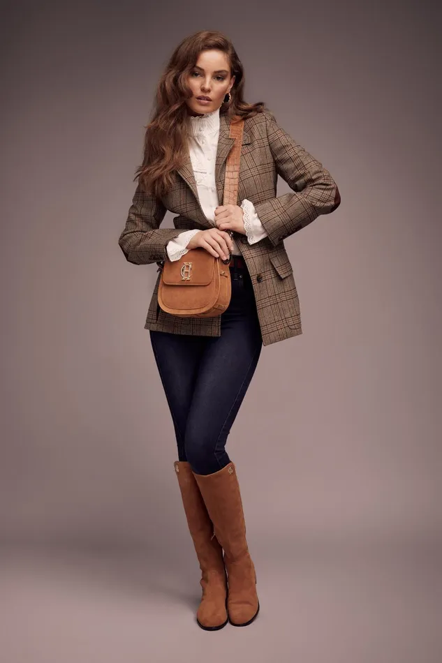 Holland Cooper Boots Women Albany Knee Boot Tan Suede Holland Cooper Boots Women Albany Knee Boot Tan Suede