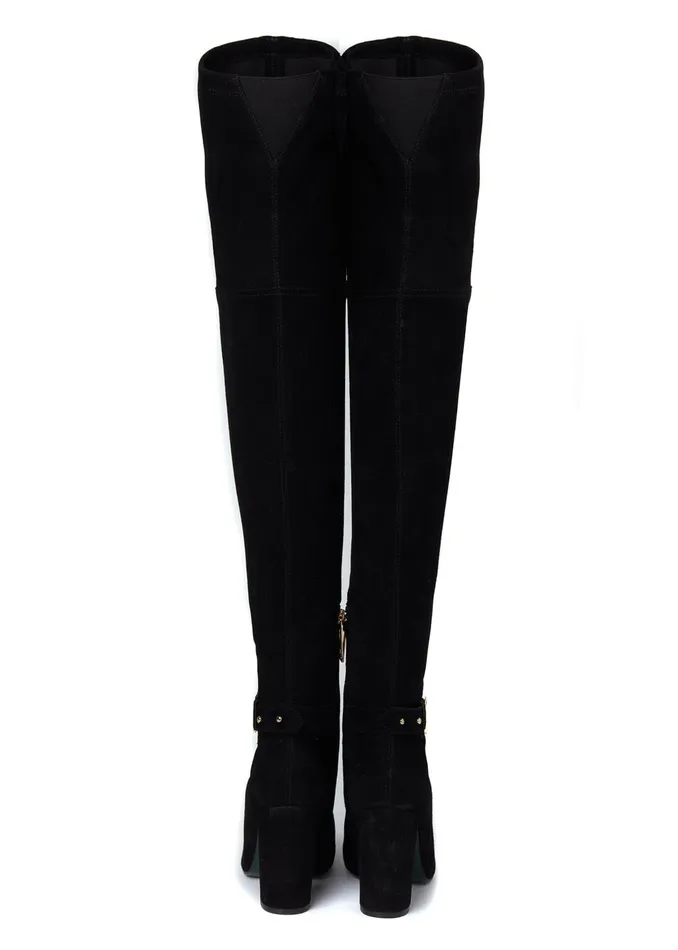 Holland Cooper Boots Women Sloane Over The Knee Boot Black Holland Cooper Boots Women Sloane Over The Knee Boot Black