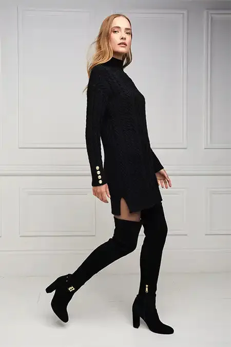 Holland Cooper Boots Women Sloane Over The Knee Boot Black Holland Cooper Boots Women Sloane Over The Knee Boot Black