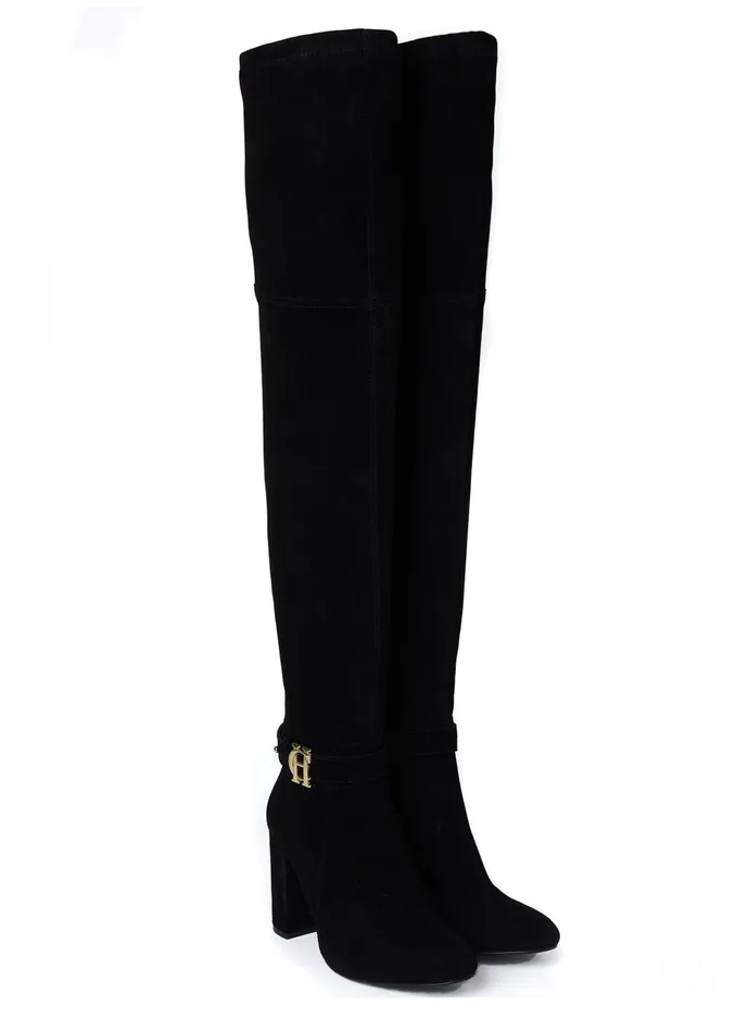 Holland Cooper Boots Women Sloane Over The Knee Boot Black Holland Cooper Boots Women Sloane Over The Knee Boot Black