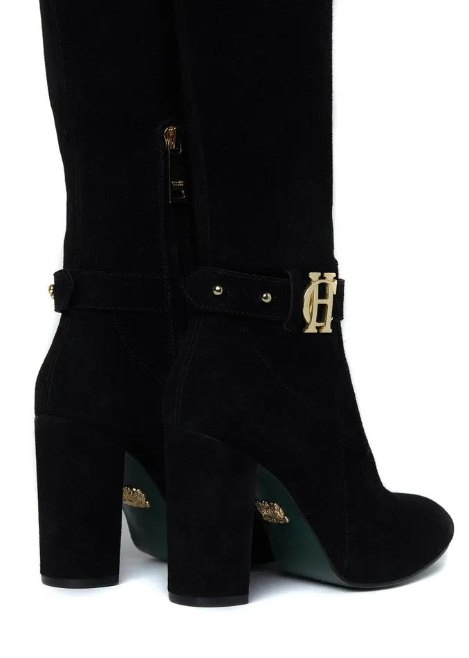Holland Cooper Boots Women Sloane Over The Knee Boot Black Holland Cooper Boots Women Sloane Over The Knee Boot Black