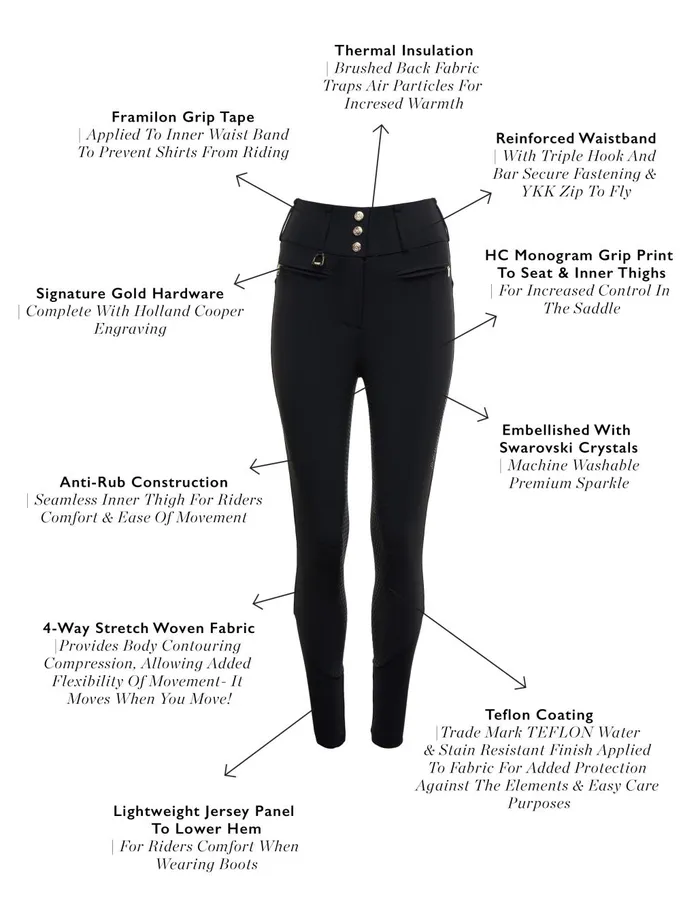 Holland Cooper Breeches Women Premium High Rise Breeches Black Holland Cooper Breeches Women Premium High Rise Breeches Black