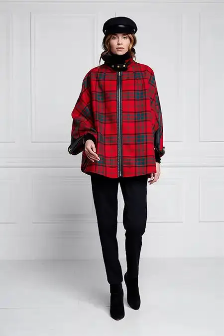 Holland Cooper Capes Women Chiltern Cape Red Tartan