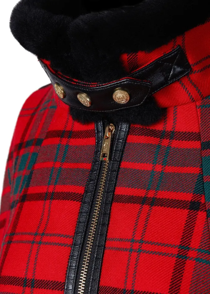 Holland Cooper Capes Women Chiltern Cape Red Tartan