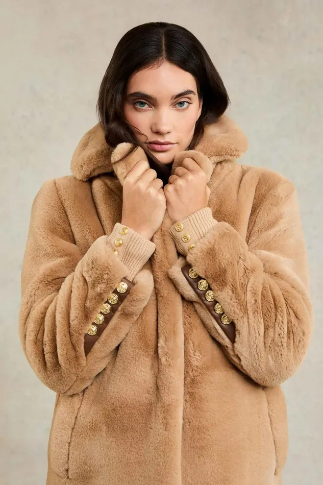 Holland Cooper Coats Women Asygarth Faux Fur Coat