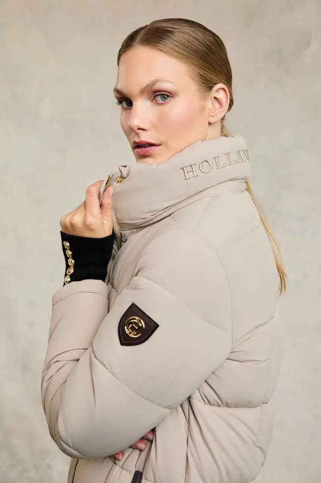 Holland Cooper Coats Women Carrington Longline Coat Stone Holland Cooper Coats Women Carrington Longline Coat Stone