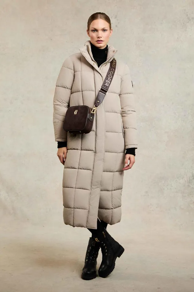 Holland Cooper Coats Women Carrington Longline Coat Stone Holland Cooper Coats Women Carrington Longline Coat Stone