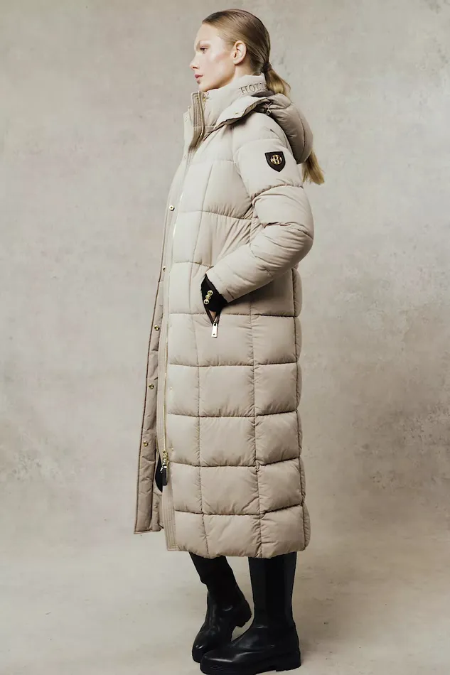 Holland Cooper Coats Women Carrington Longline Coat Stone Holland Cooper Coats Women Carrington Longline Coat Stone