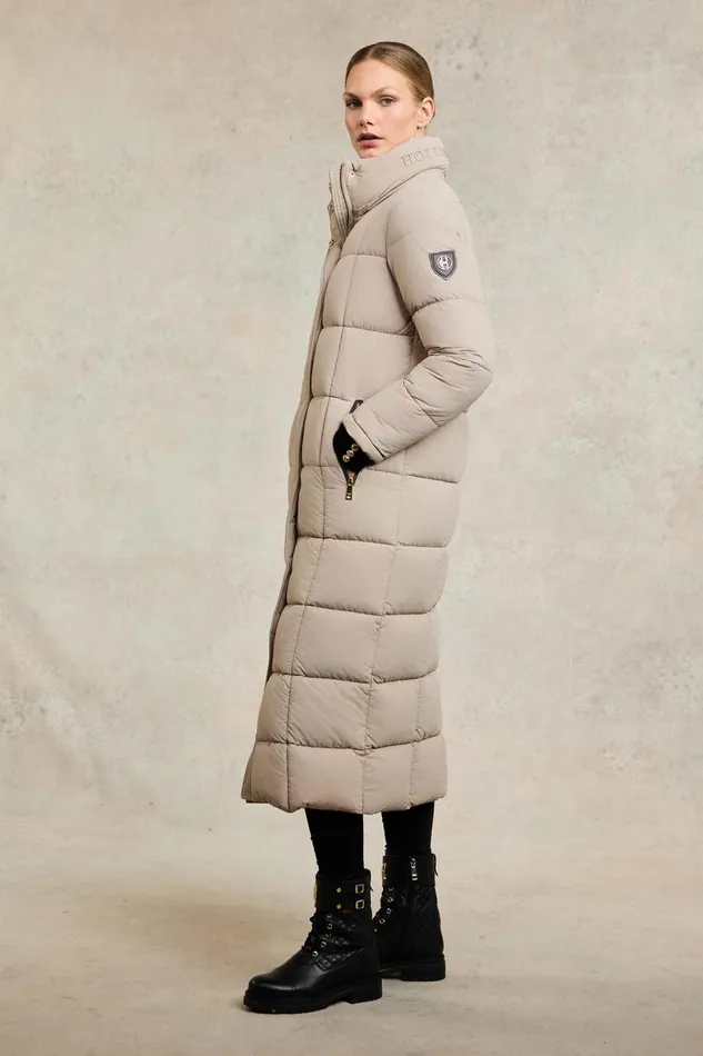 Holland Cooper Coats Women Carrington Longline Coat Stone Holland Cooper Coats Women Carrington Longline Coat Stone