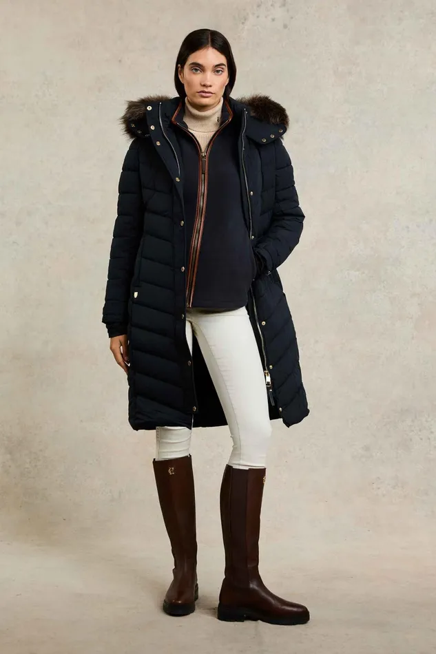 Holland Cooper Coats Women Chamonix Coat Ink Navy Holland Cooper Coats Women Chamonix Coat Ink Navy