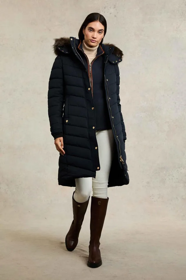 Holland Cooper Coats Women Chamonix Coat Ink Navy Holland Cooper Coats Women Chamonix Coat Ink Navy