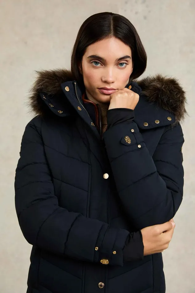 Holland Cooper Coats Women Chamonix Coat Ink Navy Holland Cooper Coats Women Chamonix Coat Ink Navy