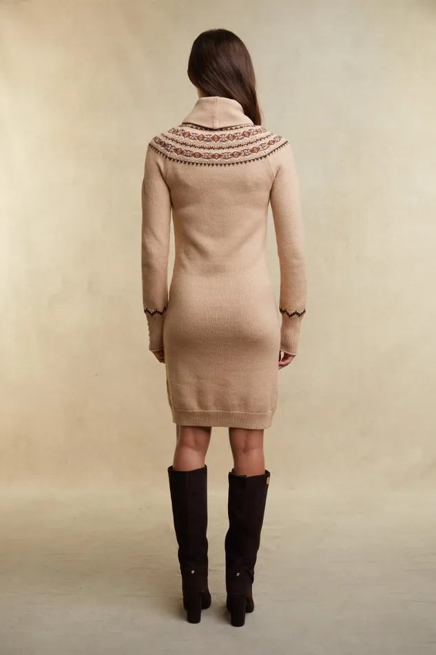 Holland Cooper Dresses Women Jennifer Knit Dress Camel Holland Cooper Dresses Women Jennifer Knit Dress Camel