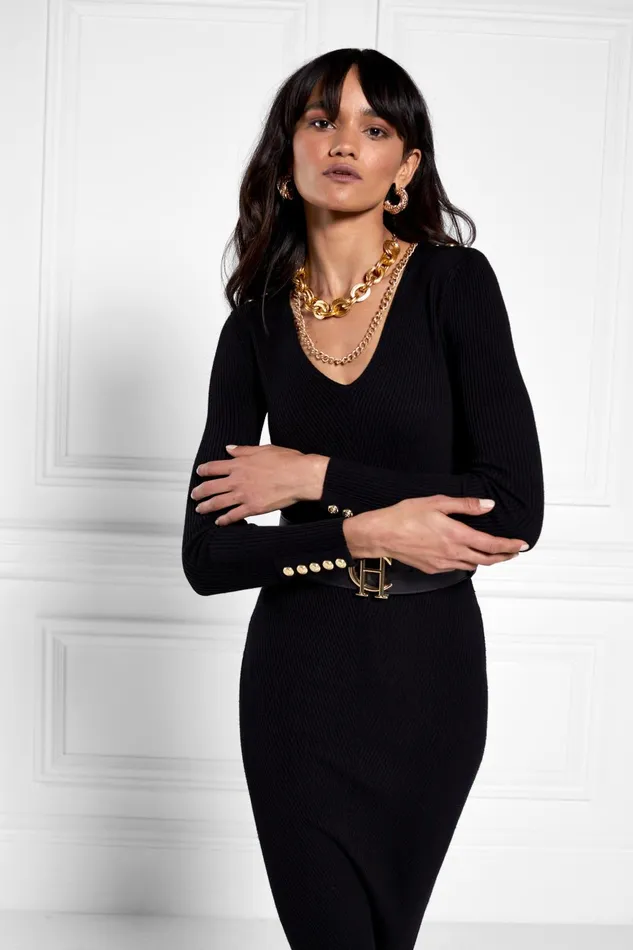 Holland Cooper Dresses Women Kensington VNeck Midi Dress Holland Cooper Dresses Women Kensington VNeck Midi Dress
