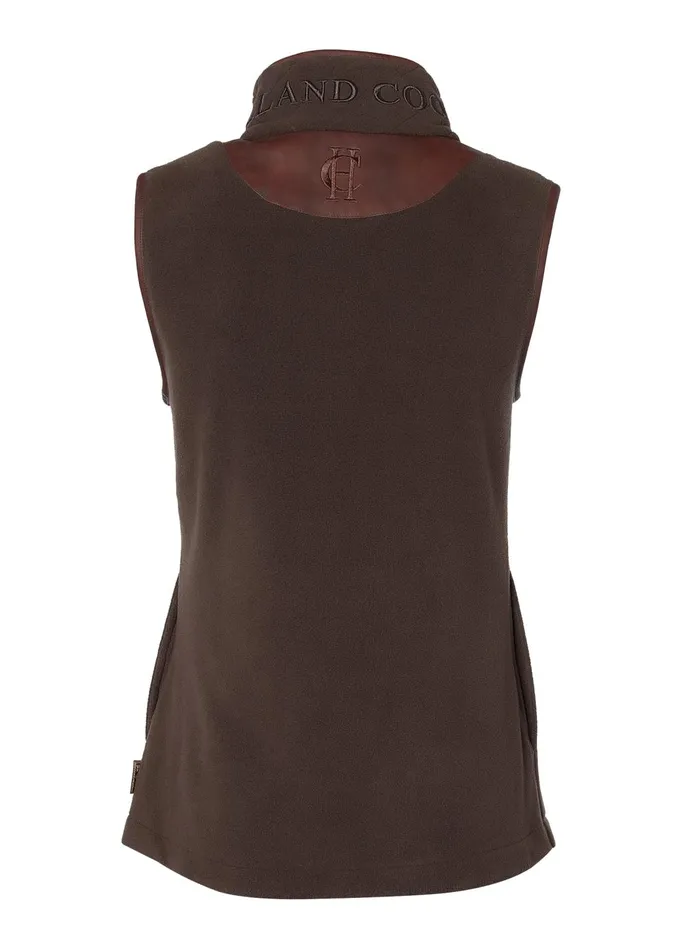 Holland Cooper Fleeces Women Country Fleece Gilet Chocolate