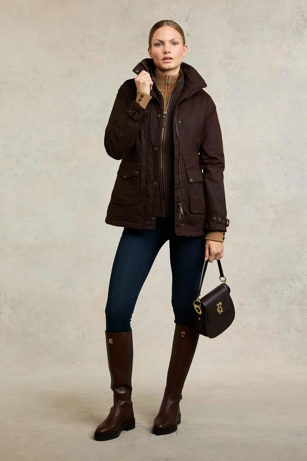 Holland Cooper Fleeces Women Country Fleece Gilet Chocolate