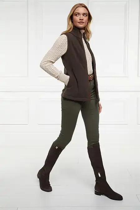Holland Cooper Fleeces Women Country Fleece Gilet Chocolate