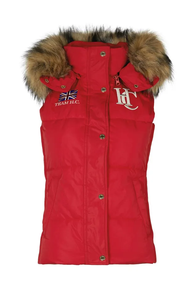 Holland Cooper Gilets Women Team Gilet Heritage Red Holland Cooper Gilets Women Team Gilet Heritage Red