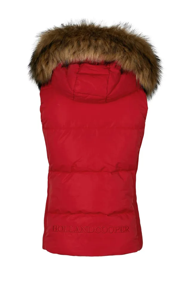 Holland Cooper Gilets Women Team Gilet Heritage Red Holland Cooper Gilets Women Team Gilet Heritage Red