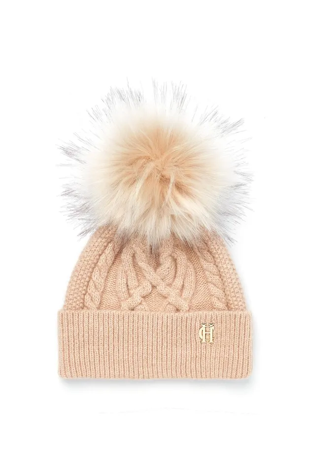 Holland Cooper Hats and Headbands Women Cortina Bobble Hat Camel Champagne
