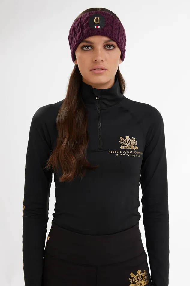 Holland Cooper Hats and Headbands Women Luxe Cable Knit Headband Mulberry Holland Cooper Hats and Headbands Women Luxe Cable Knit Headband Mulberry