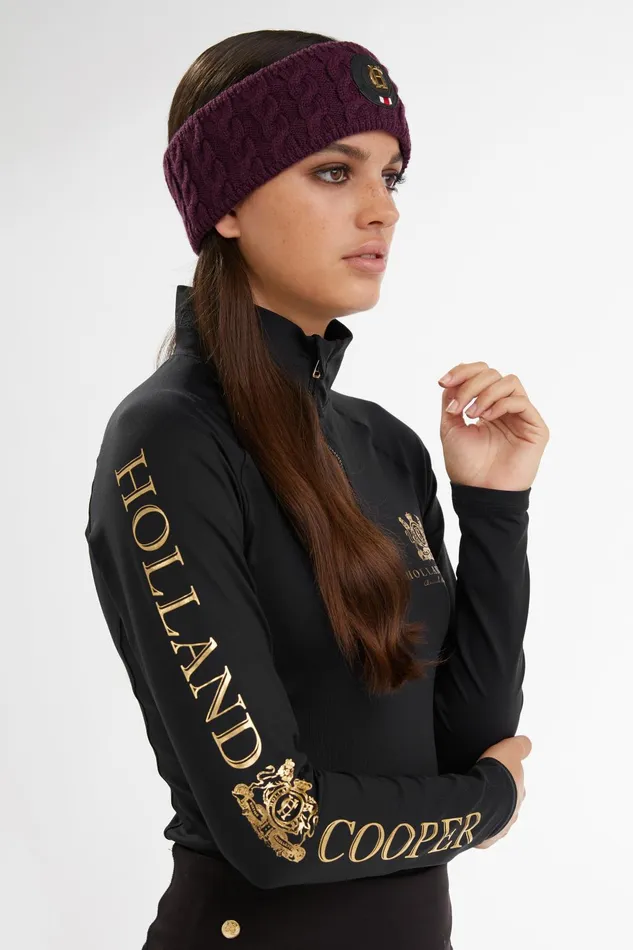 Holland Cooper Hats and Headbands Women Luxe Cable Knit Headband Mulberry Holland Cooper Hats and Headbands Women Luxe Cable Knit Headband Mulberry