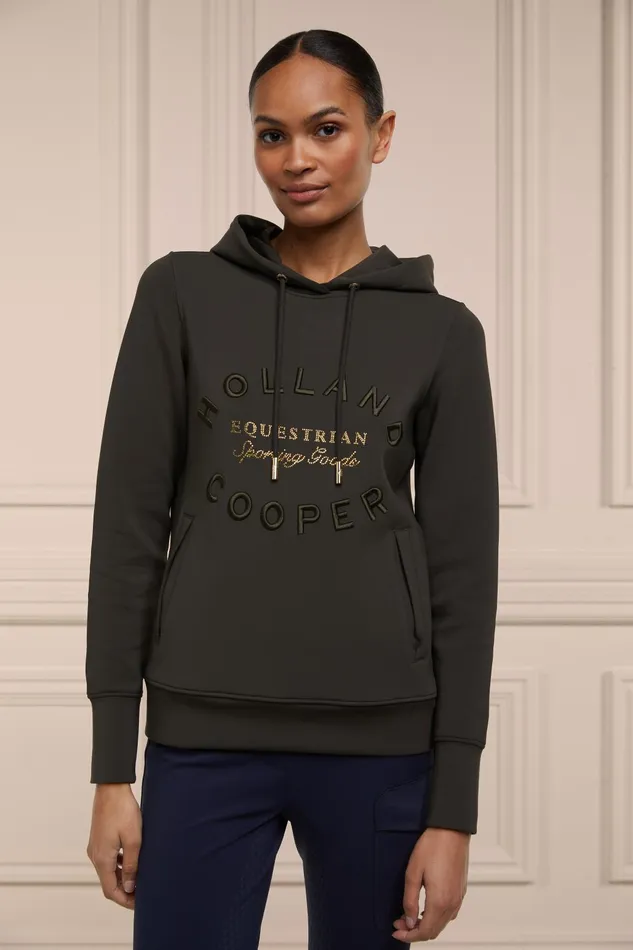 Holland Cooper Hoodies and Sweatshirts Women Crystal Hoodie Heritage Khaki