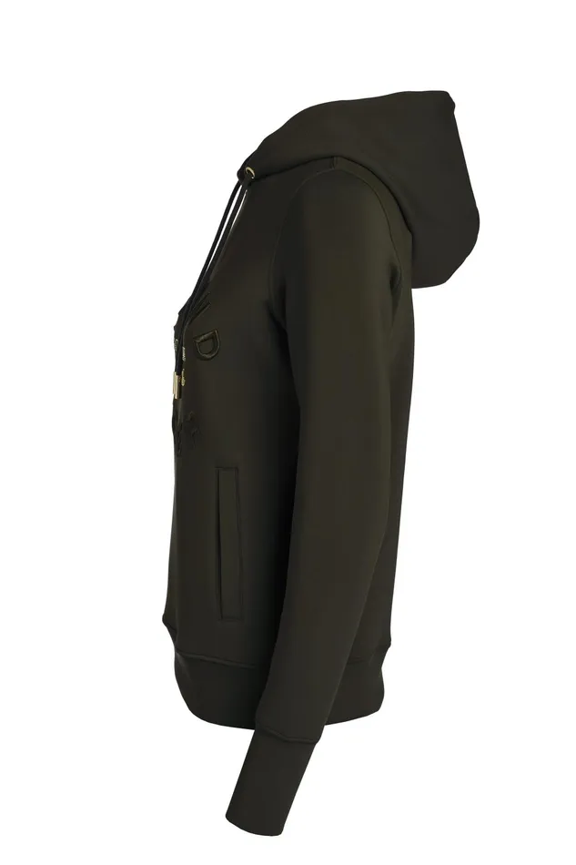 Holland Cooper Hoodies and Sweatshirts Women Crystal Hoodie Heritage Khaki Holland Cooper Hoodies and Sweatshirts Women Crystal Hoodie Heritage Khaki