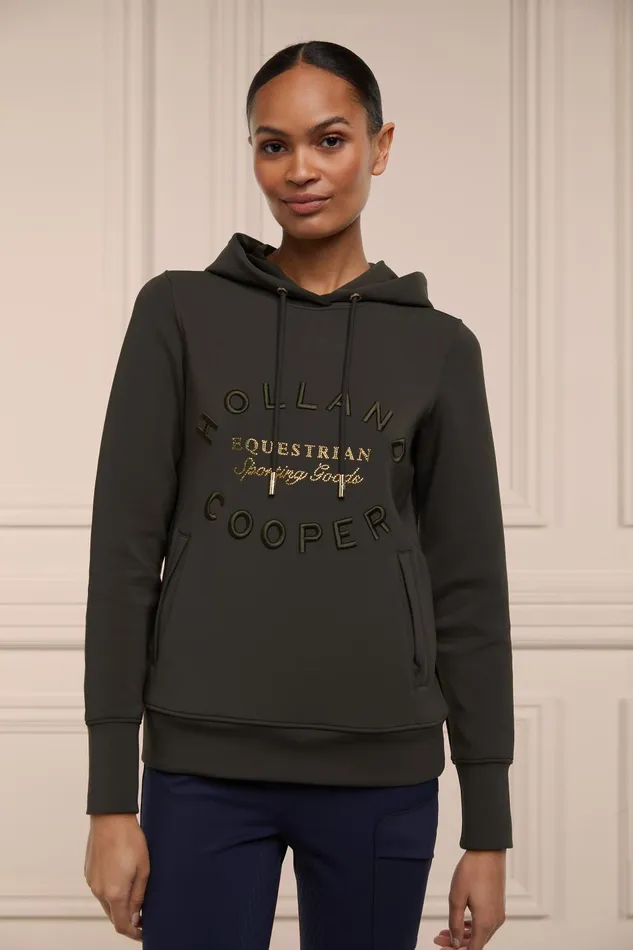 Holland Cooper Hoodies and Sweatshirts Women Crystal Hoodie Heritage Khaki Holland Cooper Hoodies and Sweatshirts Women Crystal Hoodie Heritage Khaki