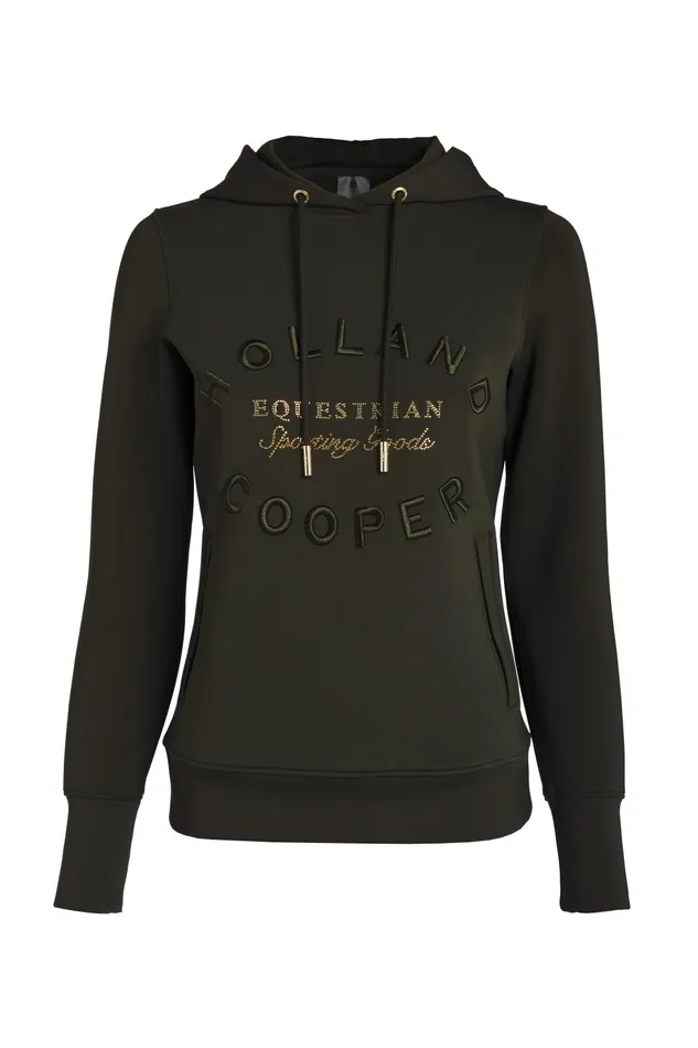 Holland Cooper Hoodies and Sweatshirts Women Crystal Hoodie Heritage Khaki Holland Cooper Hoodies and Sweatshirts Women Crystal Hoodie Heritage Khaki