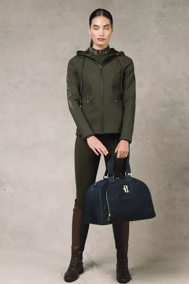 Holland Cooper Jackets Women Crystal Zip Hoodie Dark Olive Holland Cooper Jackets Women Crystal Zip Hoodie Dark Olive