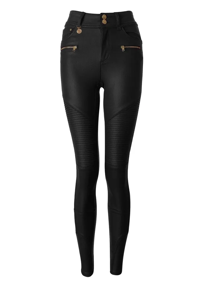 Holland Cooper Jeans Women Coated Biker Jean Holland Cooper Jeans Women Coated Biker Jean
