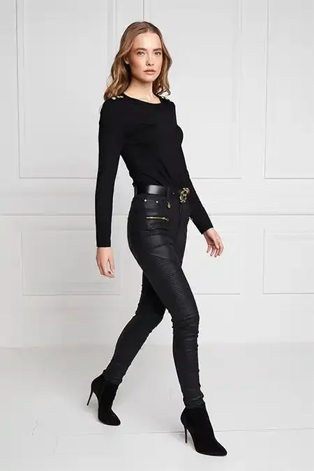 Holland Cooper Jeans Women Coated Biker Jean Holland Cooper Jeans Women Coated Biker Jean