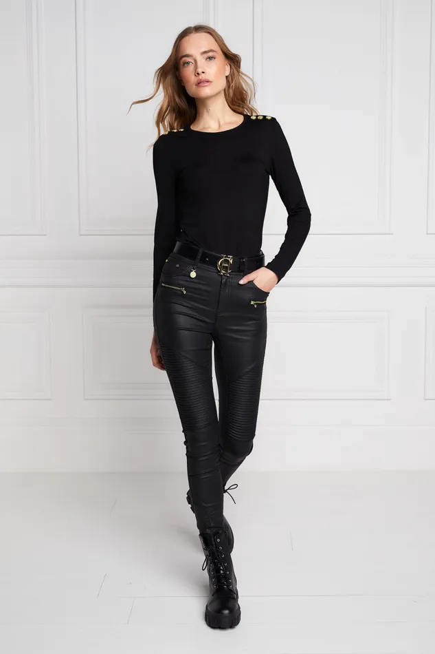 Holland Cooper Jeans Women Coated Biker Jean Holland Cooper Jeans Women Coated Biker Jean