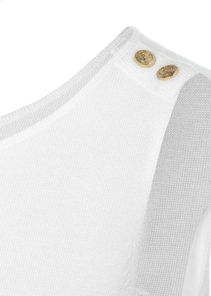 Holland Cooper Knitwear Women Boat Neck Vest Oyster Holland Cooper Knitwear Women Boat Neck Vest Oyster