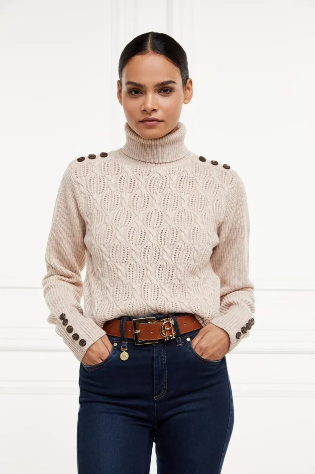 Holland Cooper Knitwear Women Cotswold Roll Neck Knit Holland Cooper Knitwear Women Cotswold Roll Neck Knit