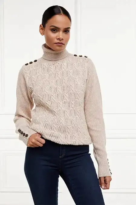 Holland Cooper Knitwear Women Cotswold Roll Neck Knit Holland Cooper Knitwear Women Cotswold Roll Neck Knit
