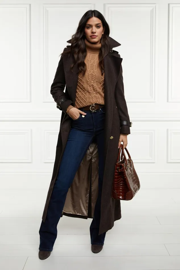 Holland Cooper Knitwear Women Country Roll Neck Knit Caramel Holland Cooper Knitwear Women Country Roll Neck Knit Caramel