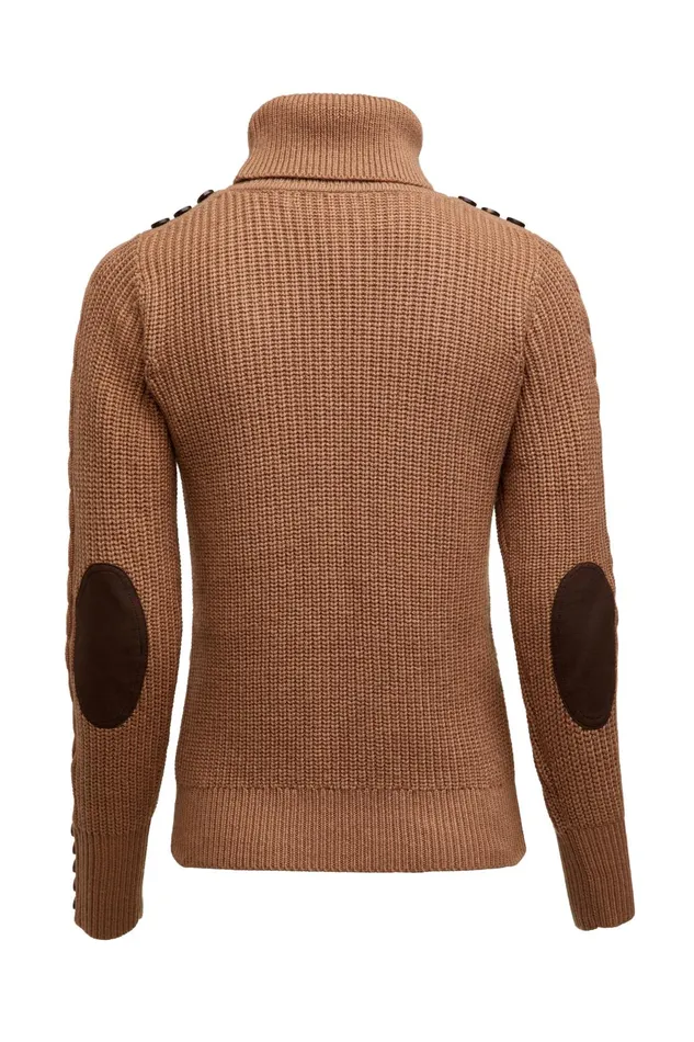 Holland Cooper Knitwear Women Country Roll Neck Knit Caramel Holland Cooper Knitwear Women Country Roll Neck Knit Caramel