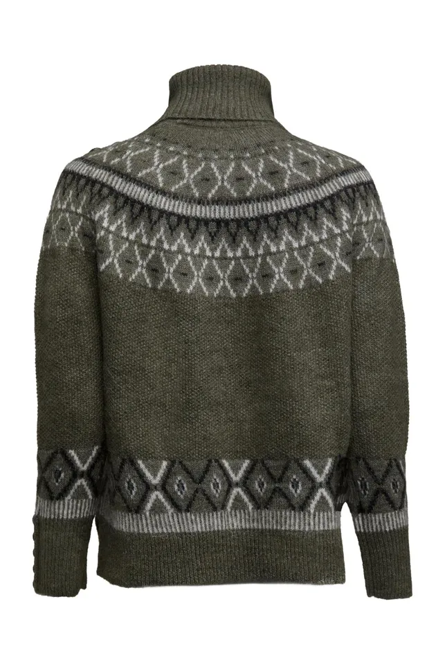Holland Cooper Knitwear Women Fairisle Knit Khaki Holland Cooper Knitwear Women Fairisle Knit Khaki